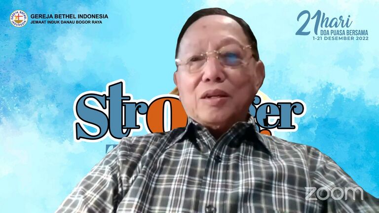 Pdt Benny Kohar dalam Stronger Together! (2022), Senin, 05 Desember 2022, di GBI Danau Bogor Raya.