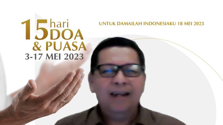 Pdt Roberto Mait dalam 15 hari Doa dan Puasa bagi Damailah Indonesiaku, Minggu, 14 Mei 2023, di GBI Danau Bogor Raya.